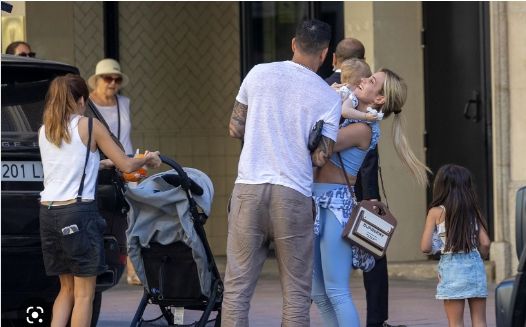 Camila en Madrid con sus hijos