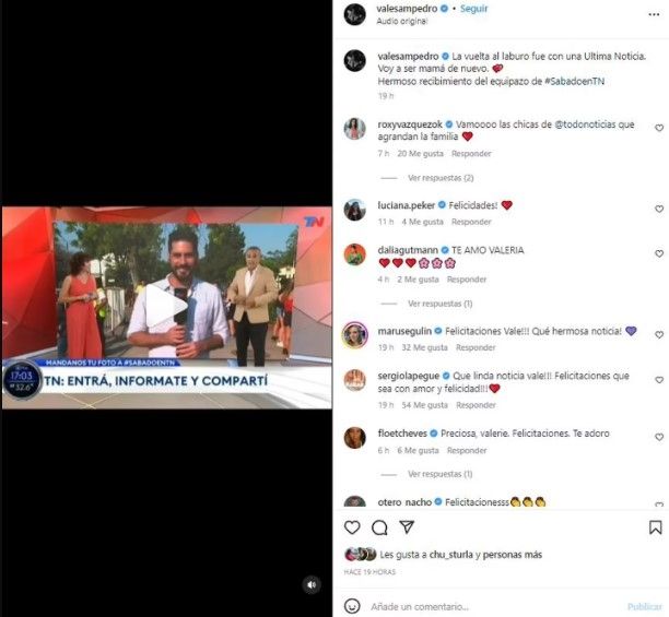 Valeria Sampedro será mamá nuevamente. (Captura: Instagram)