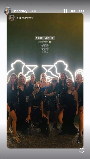 Sofía Aldrey, con sus amigas.