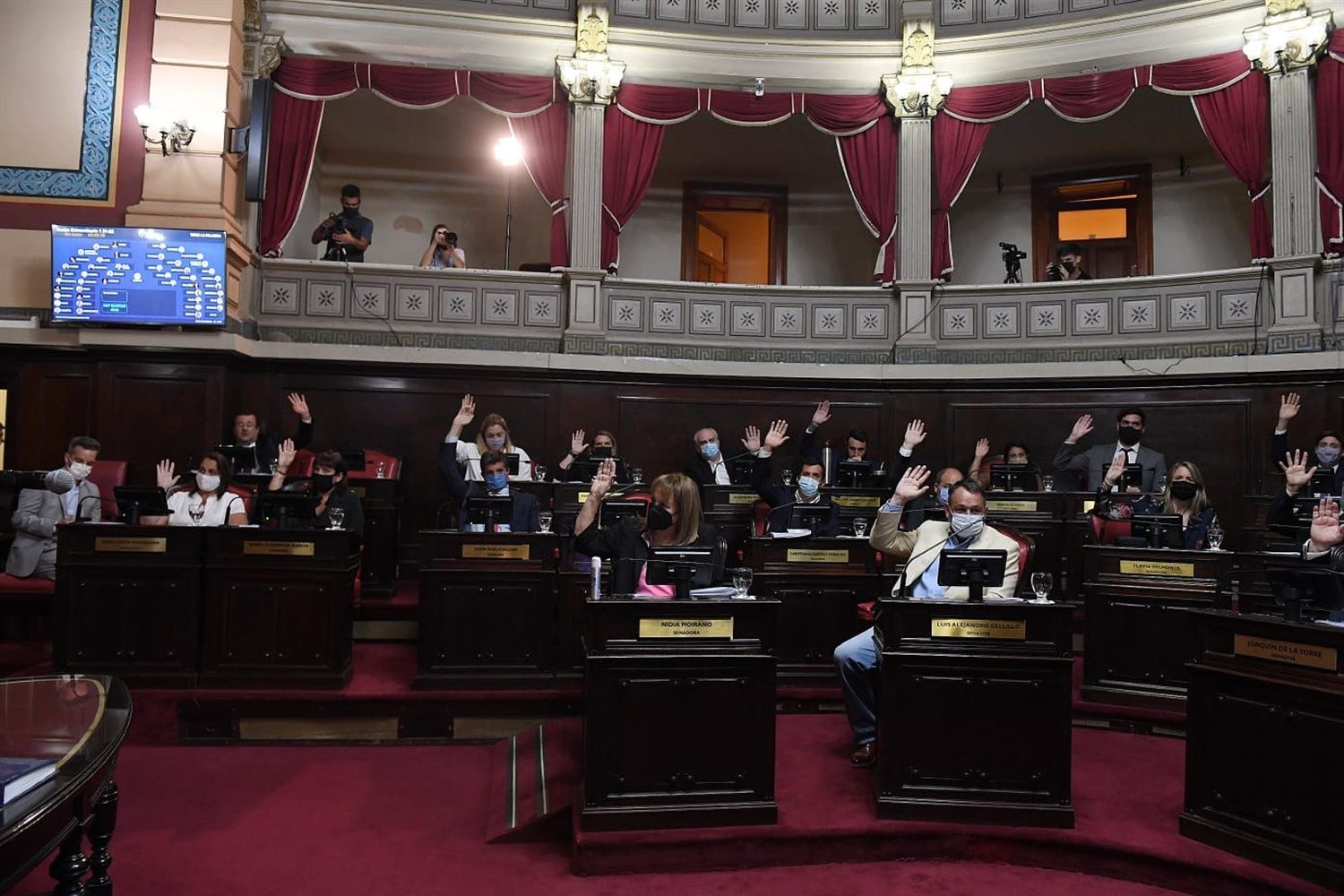 Recinto del Senado bonaerense - prensa Senado de la Provincia de Buenos Aires