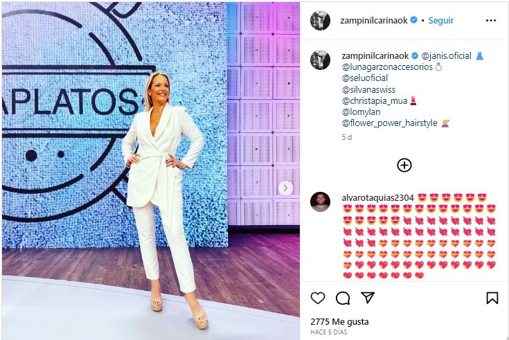Carina Zampini volvió a la televisión. (Foto: Instagram)
