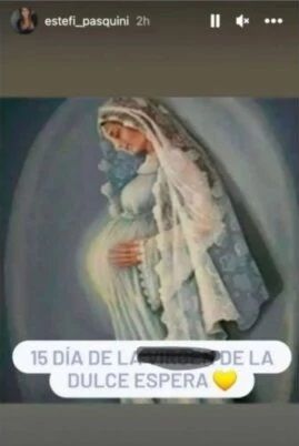 Posteo de Estefanía Pasquini, la esposa de Alberto Cormillot.