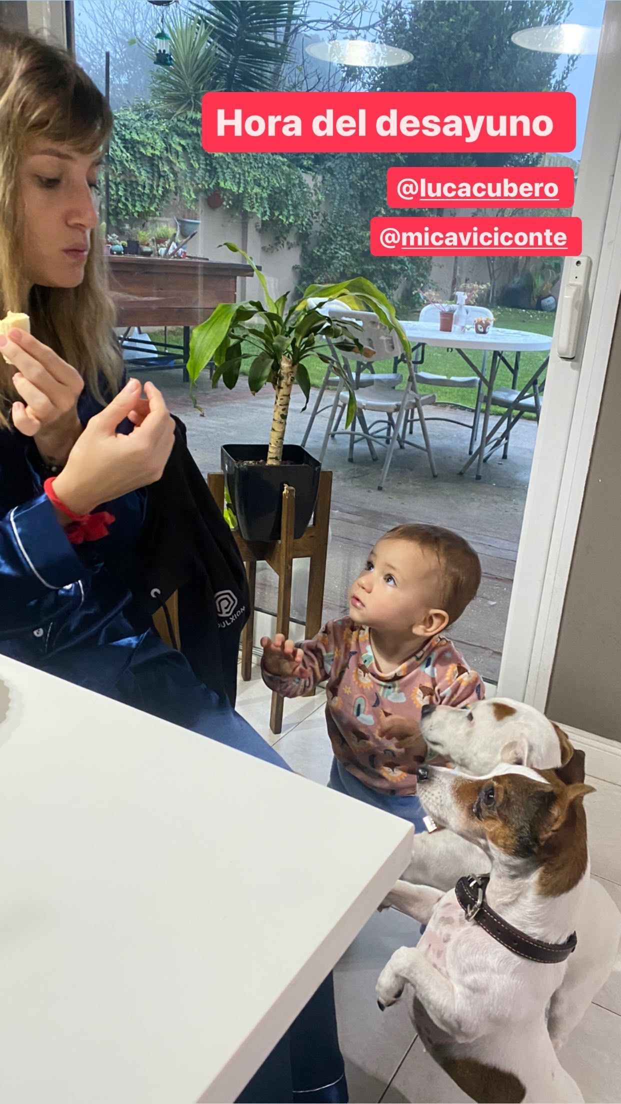 Mica Viciconte y Luca.