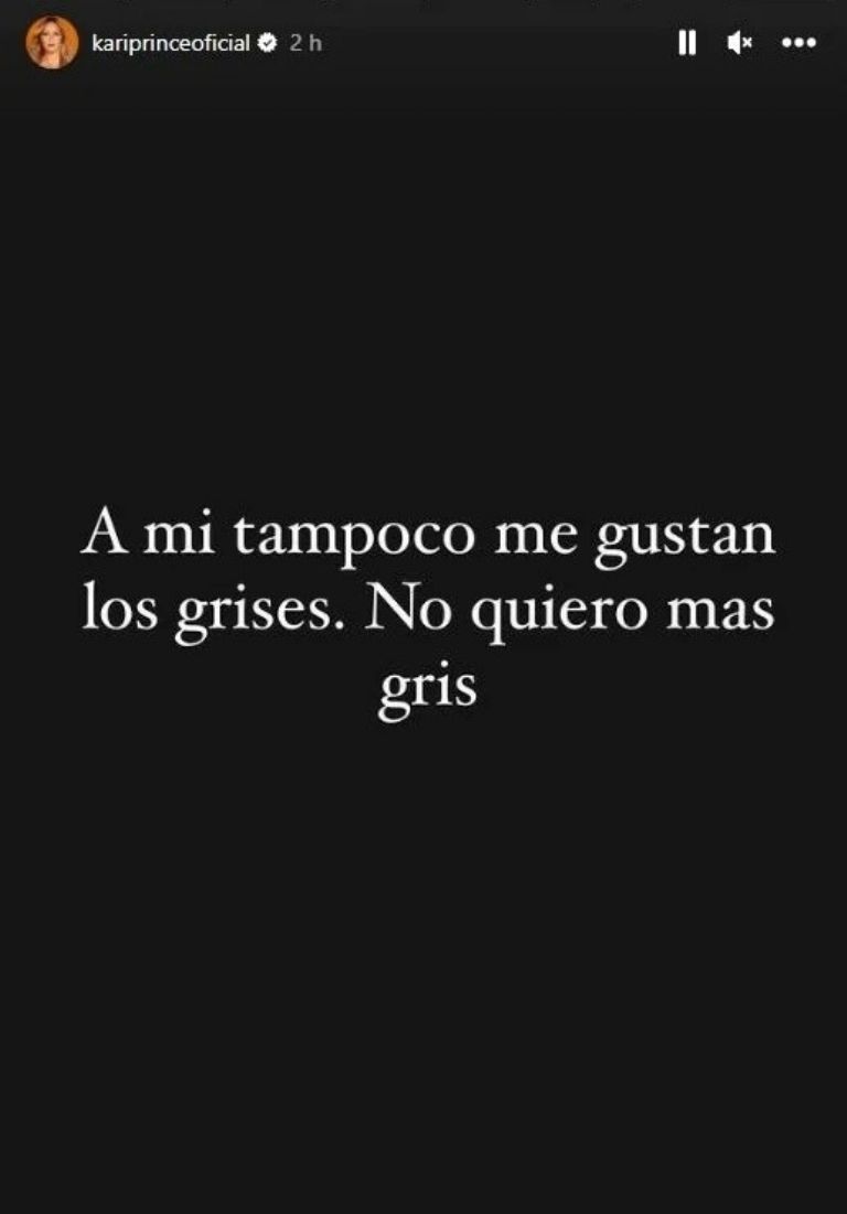El misterioso mensaje de Karina La Princesita.