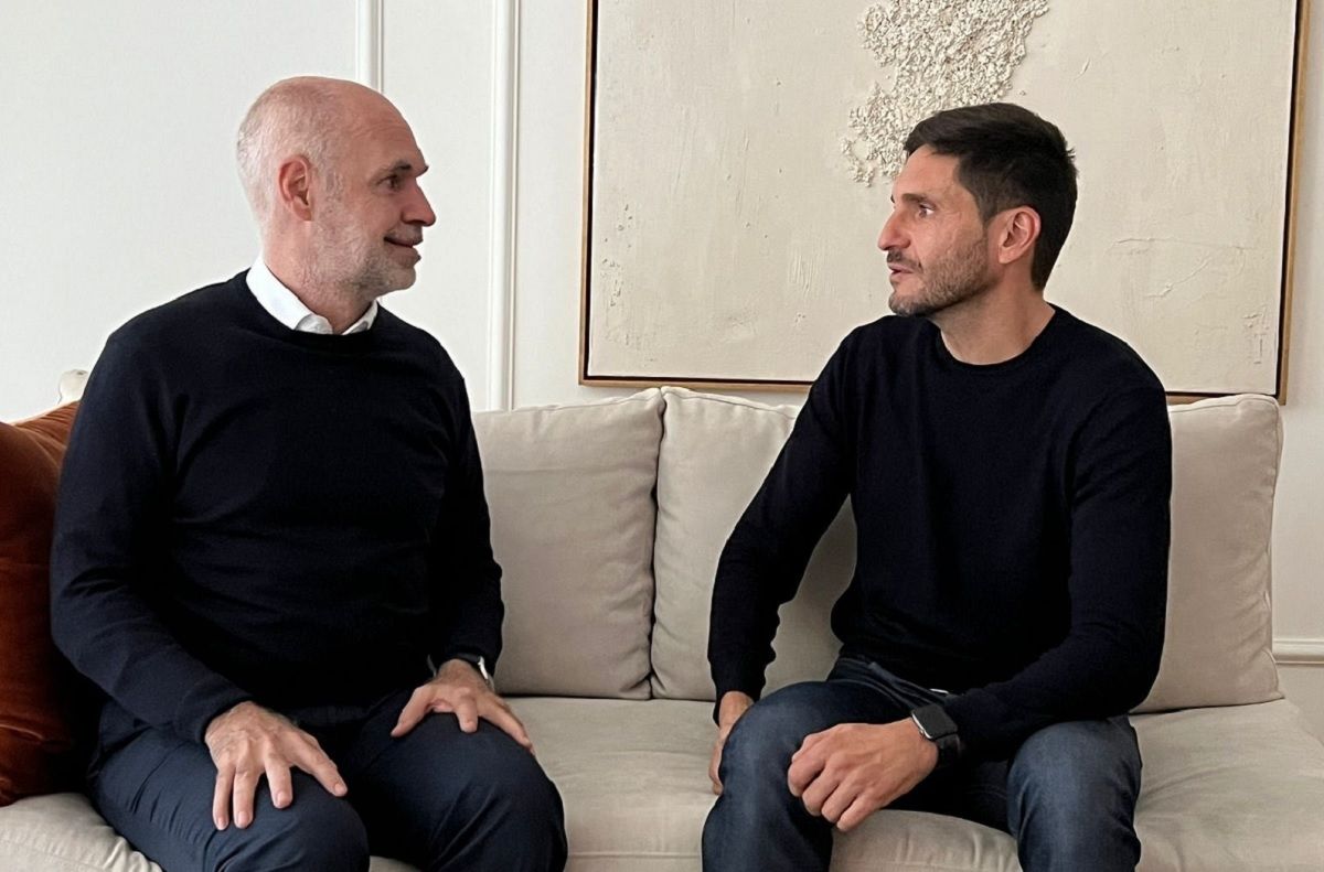 Maxi Pullaro con su aliado Horacio Rodríguez Larreta