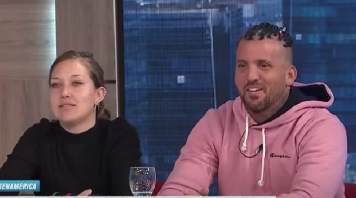 Juan Reverdito y su nueva novia.