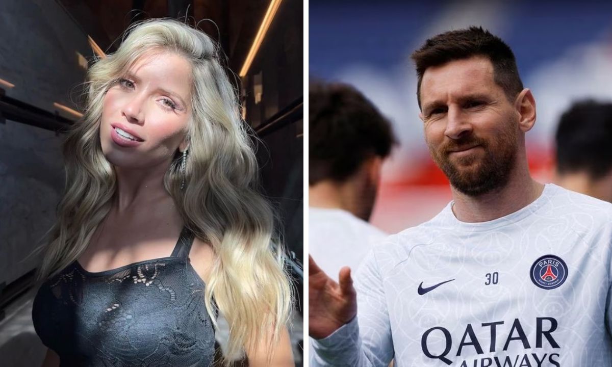 Laurita Fernández y Lionel Messi.