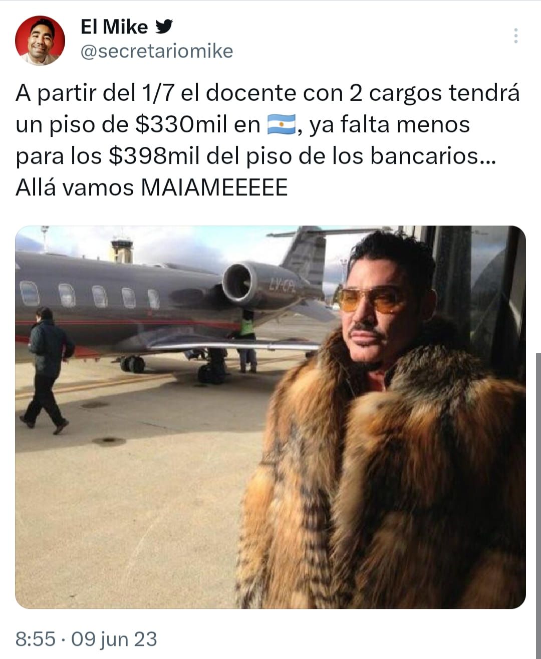 Twitter del Secretario Mike