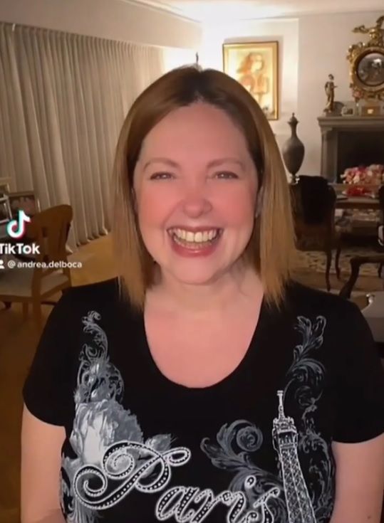 Andrea del Boca en su casa.