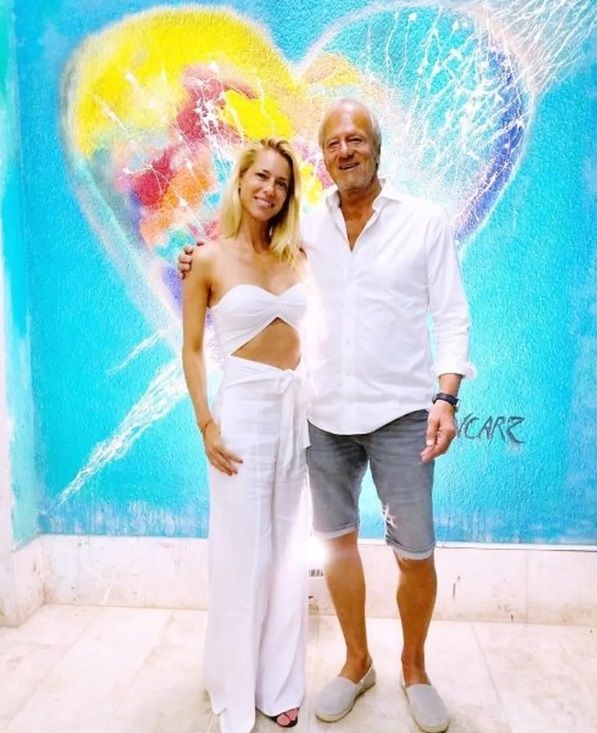 Nicole Neumann y su padre.