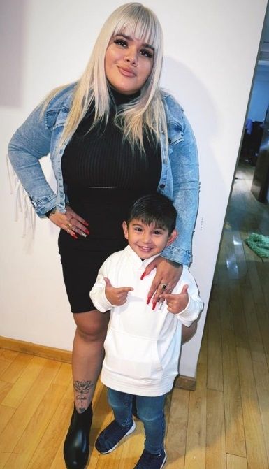 Morena y su hijo Francesco.