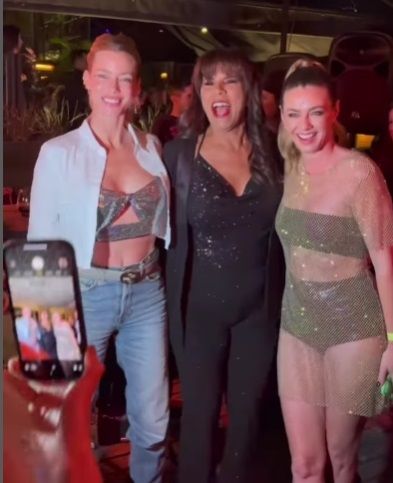 Nicole Neumann, Geraldine Neumann y Anamá Ferreira. 