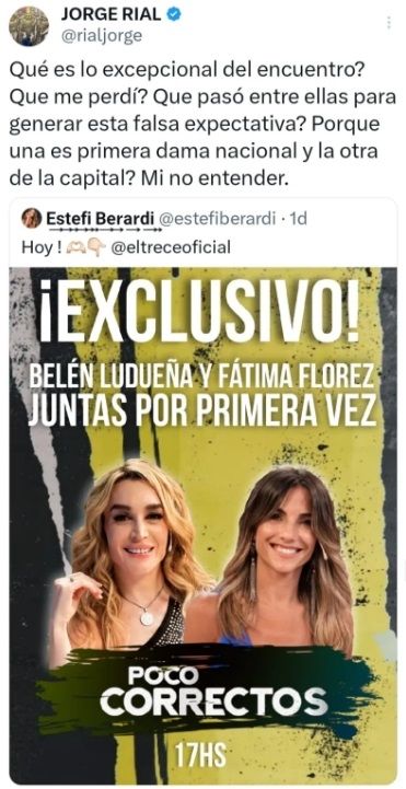 La crítica de Jorge Rial a Poco Correctos. 