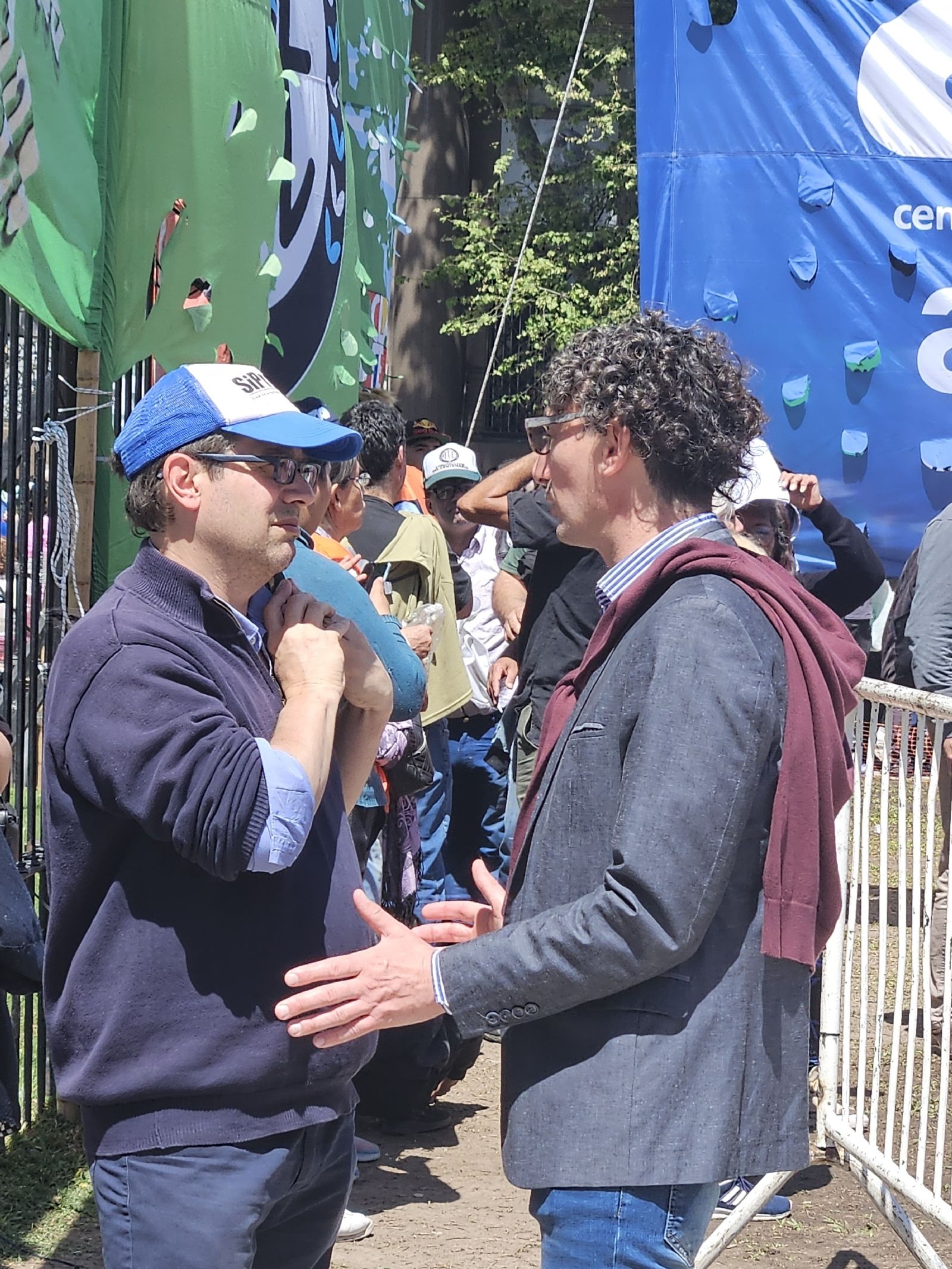 A la derecha: Emiliano Cagnacci, secretario general de ADUBA