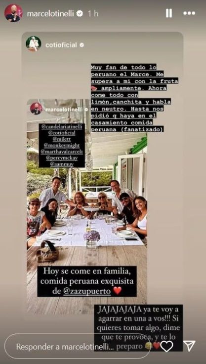Marcelo Tinelli y Coti Sorokin.