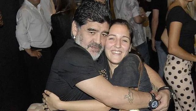 Jana Maradona y Diego. 