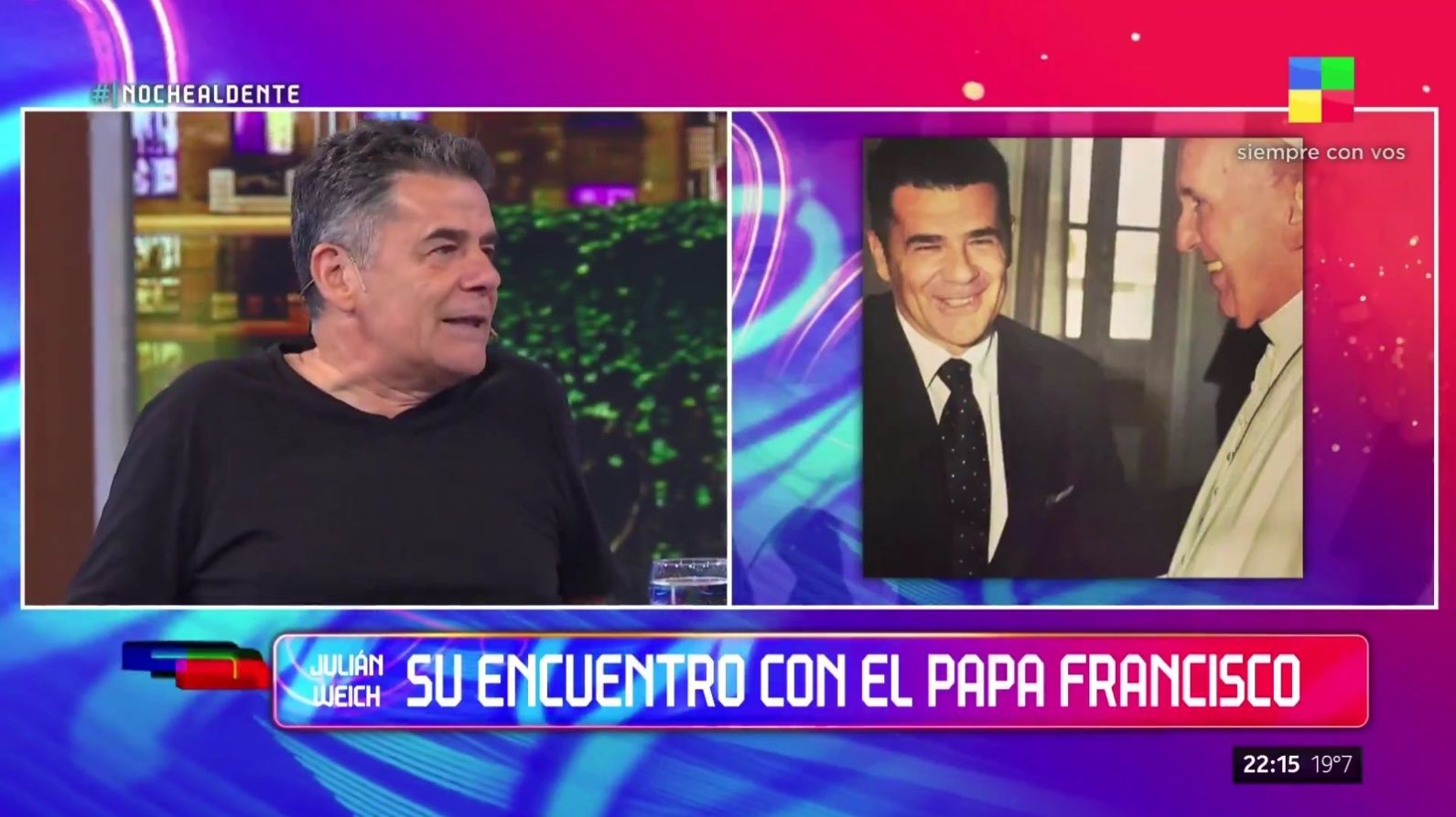 Julián Weich y el Papa Francisco. 