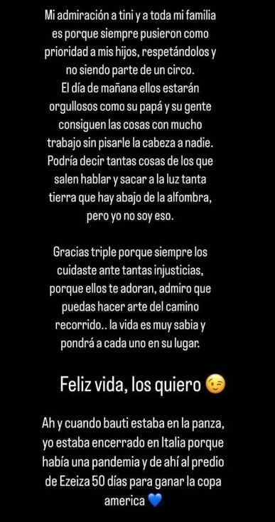 El descargo de Rodrigo de Paul.