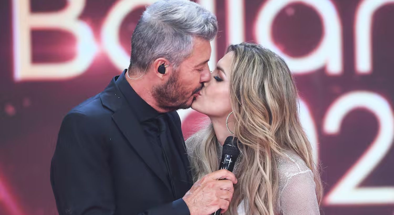 Marcelo Tinelli y Milett Figueroa. 