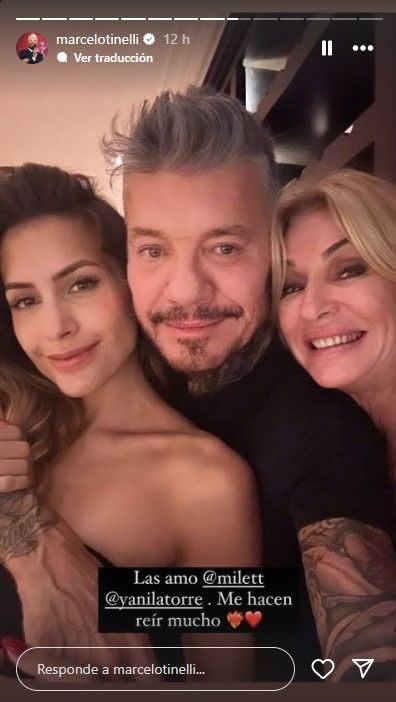 Marcelo Tinelli, Milett Figueroa y Yanina Latorre. 