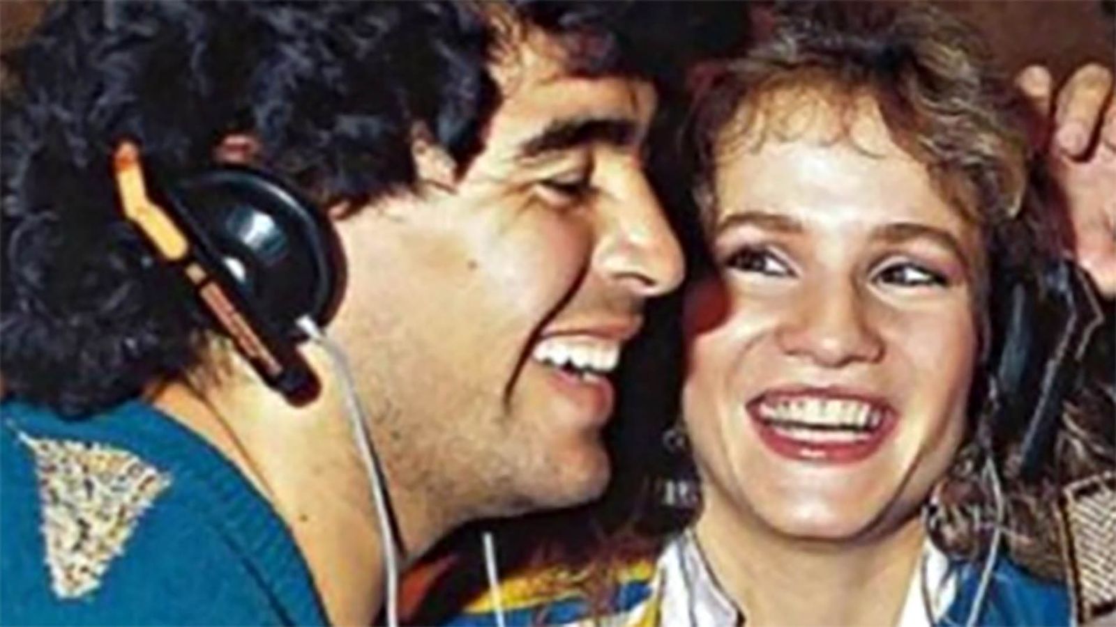 Lucía Galán y Diego Maradona. 