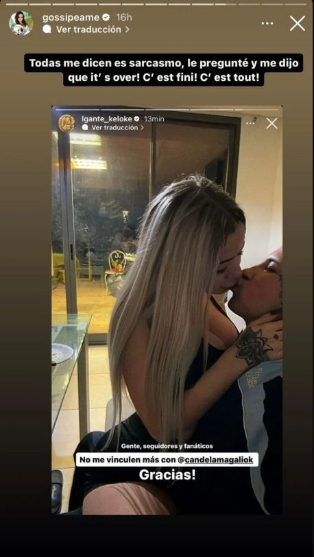 L-Gante confirmó su separación de Candela Arizaga.