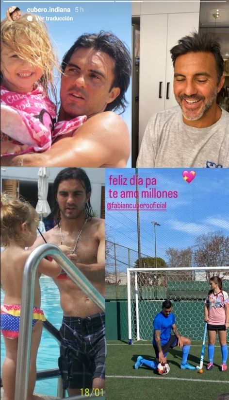 Indiana Cubero subió un collage junto a Fabián Cubero.