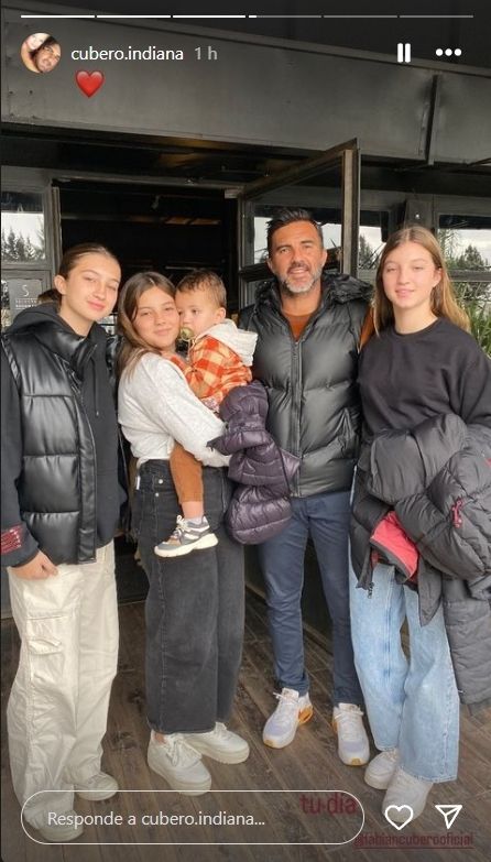 Indiana y el resto de los hijos de Fabián Cubero pasaron el día juntos. 