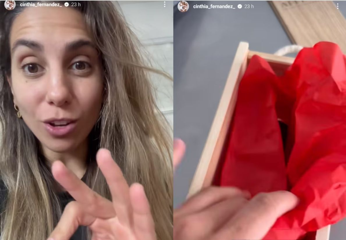 Cinthia Fernández le realizó un regalo a Matías Defederico.