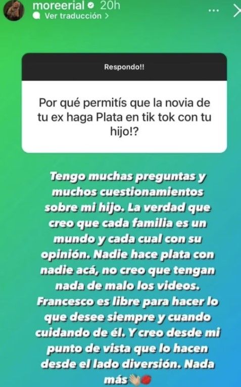 Historia de Morena Rial. 