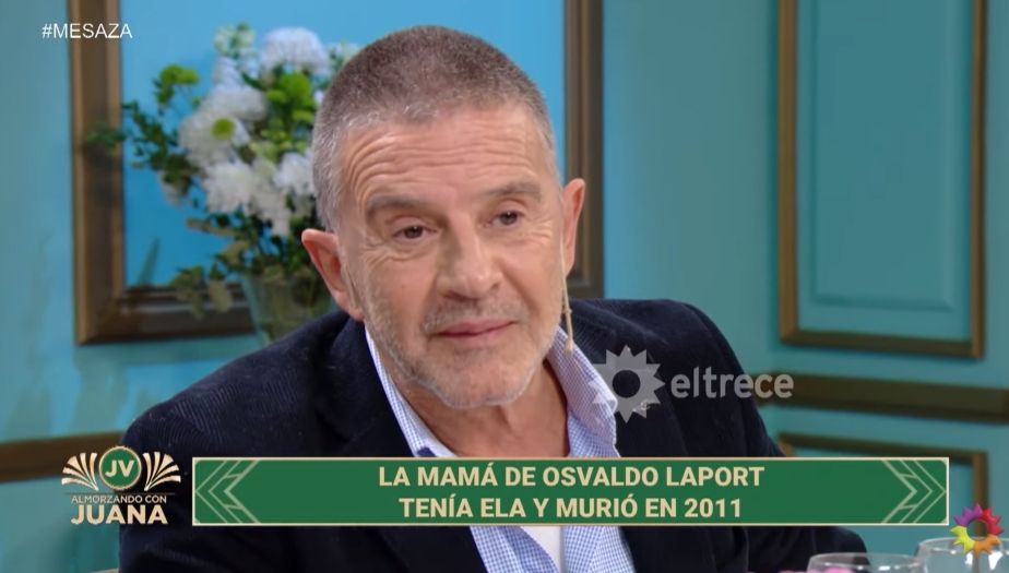 Osvaldo Laport se emocionó con Juana Viale al recordar a su mamá.