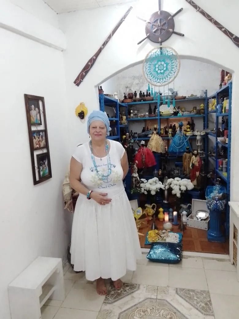 Iyalorixa Mónica de Iemanjá Bocci en la Ile Reino Das Aguas