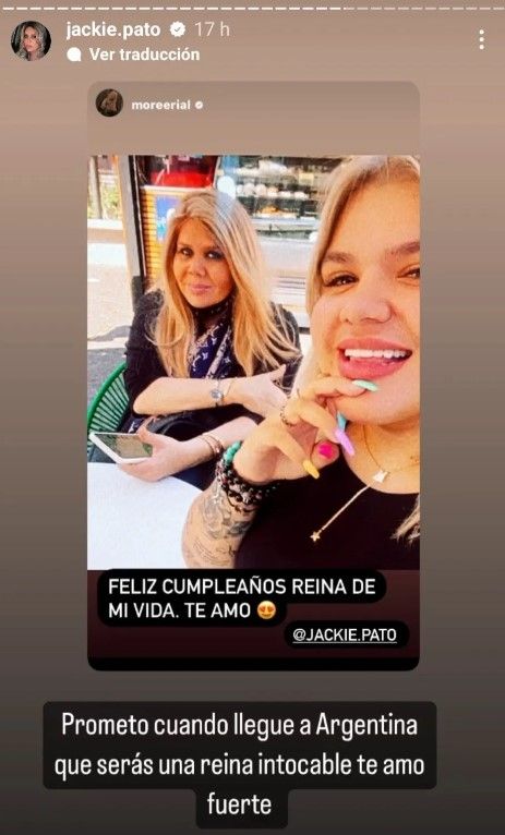 Posteo de Morena Rial. 