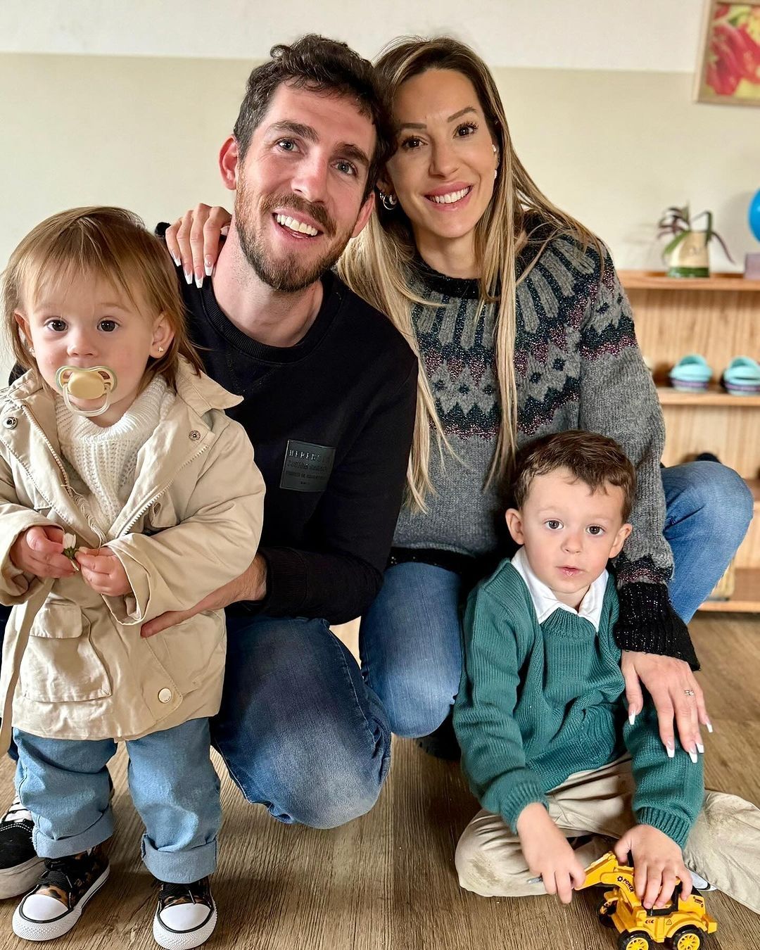 Noelia Marzol, Ramiro Arias, Donatello y Alfonsina. 