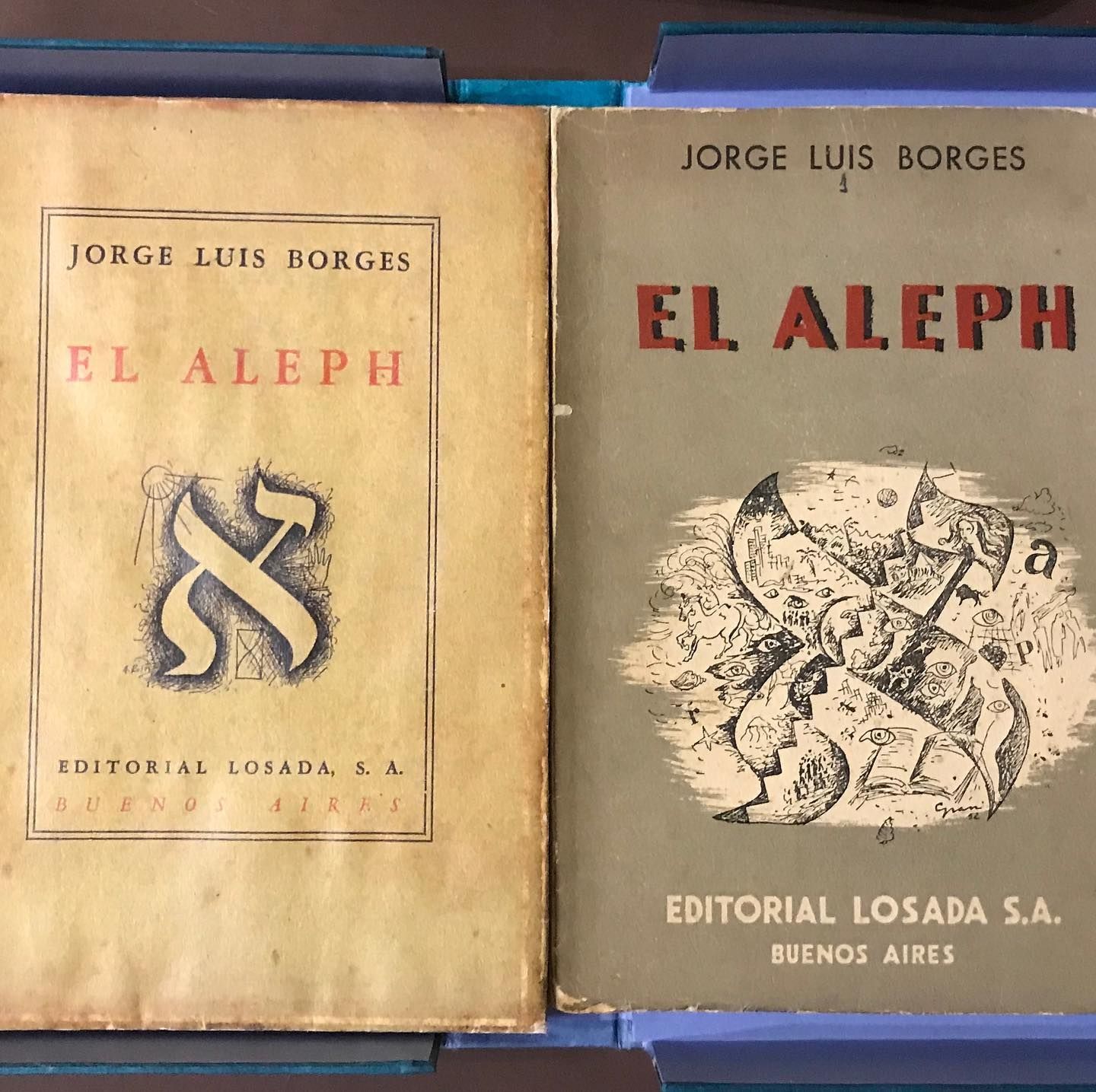 Primera edición del Aleph, 1949. Librería Helena de Buenos Aires, Facebook