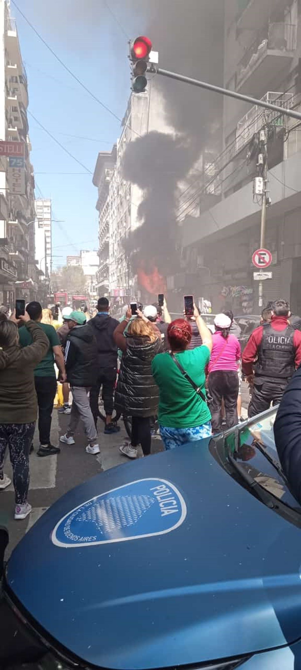 Está trabajando el personal de Bomberos y el SAME en la zona.