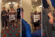 Captura de pantalla de la pelea en el hotel. Foto: Captura de pantalla.