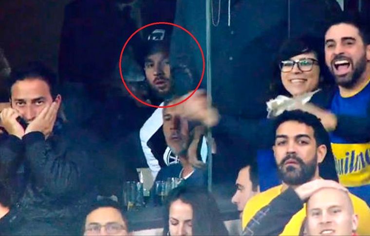 Messi vio la final entre River y Boca desde un palco en el Bernabéu.