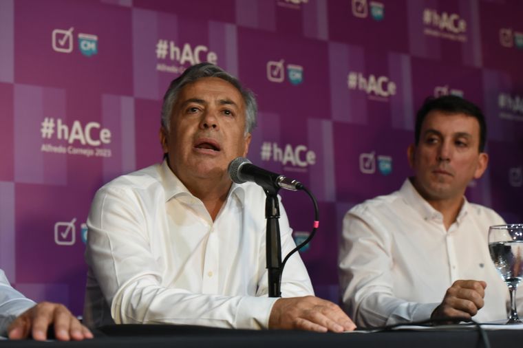 Alfredo Cornejo y Tadeo García Zalazar. Foto: Maximiliano Ríos/MDZ