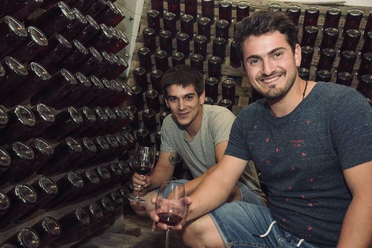 Amigos que hacen vino.
