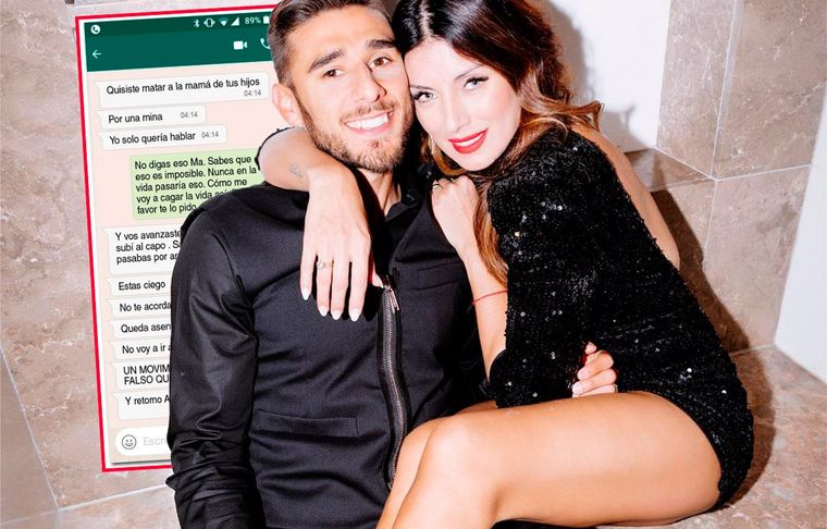 El chat filtrado entre Eduardo Salvio y Magalí Aravena tras el incidente por el que el futbolista de Boca fue denunciado por su exmujer por lesiones en contexto de violencia de género.