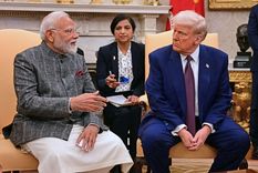 Narendra Modi junto a Donald Trump Foto: X Narendra Modi junto a Donald Trump Foto: X