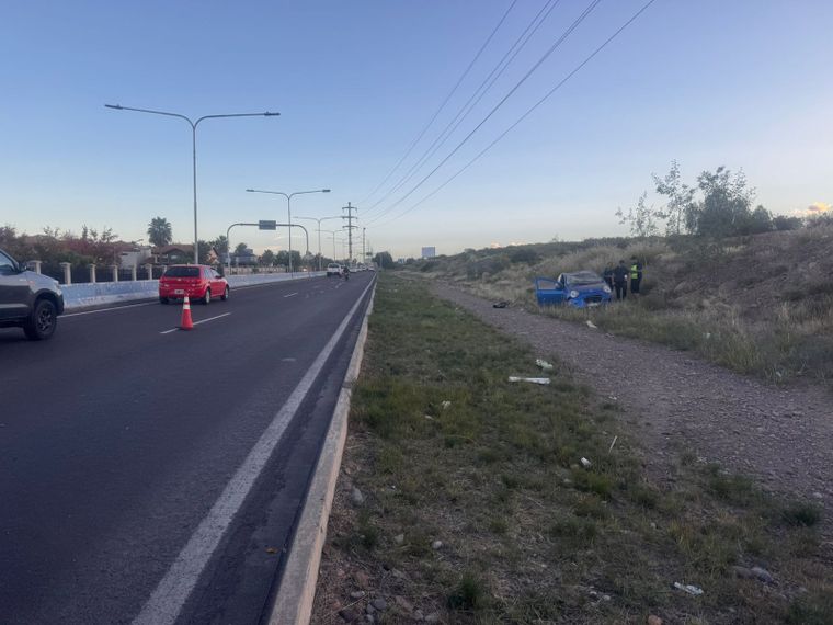 La escena del accidente en Godoy Cruz.&nbsp;