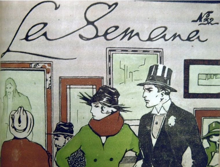 Portada de La Semana de Mendoza, correspondiente al número 32 de la publicación en 1918. Portada de La Semana de Mendoza, correspondiente al número 32 de la publicación en 1918.