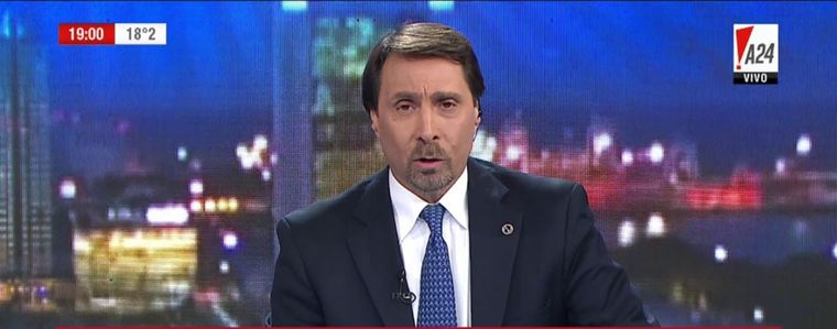 Eduardo Feinmann supo ganarse su lugar en la televisión. Foto: Captura de pantalla A24.