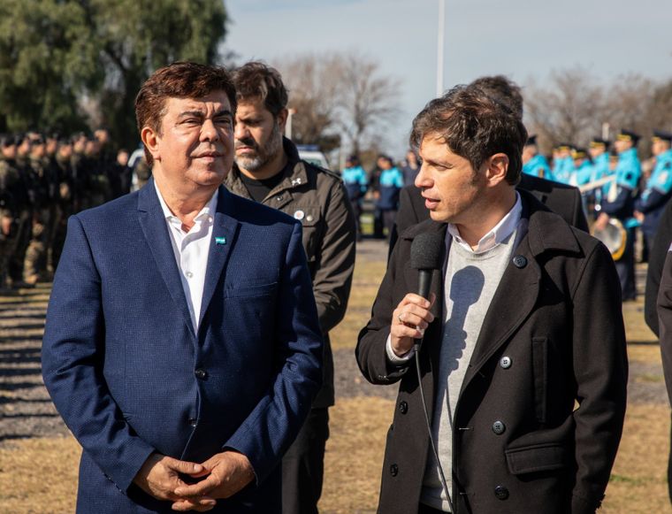 En medio de la crisis de inseguridad, Fernando Espinoza se reunió este martes con Axel Kicillof Foto: Twitter Oficial Fernando Espinoza