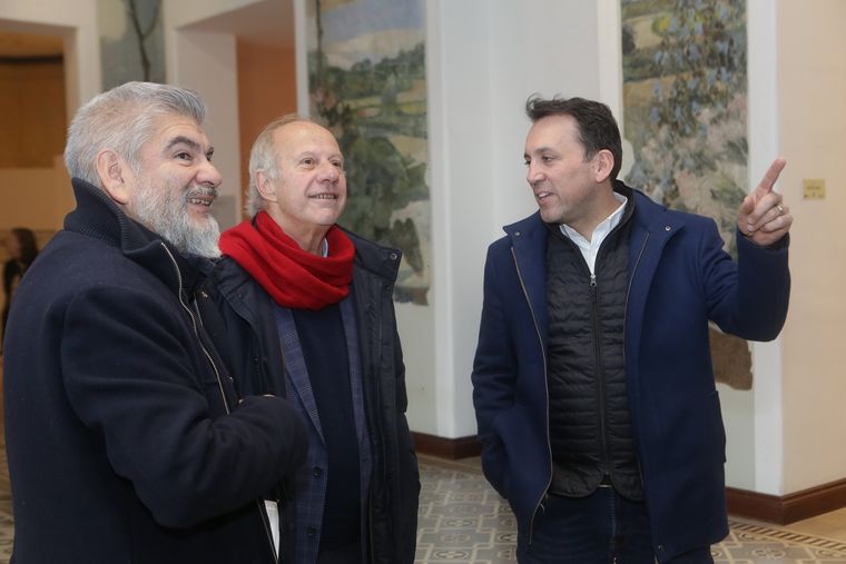 Participaron de la firma Tadeo García Zalazar, Diego Gareca y Gerardo della Paolera Foto: Gobierno de Mendoza