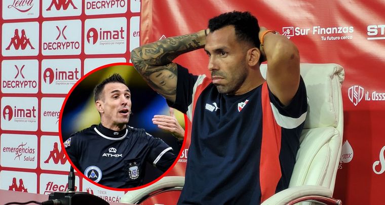 Tevez criticó el arbitraje de Pablo Dóvalo. Foto: Gentileza Soy del Rojo