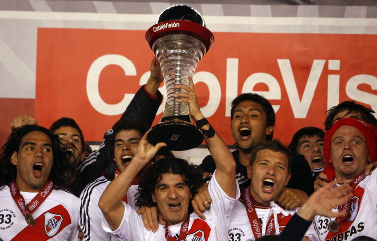 El jugador fue parte del título que consiguió el River de Simeone en 2008. Foto: archivo
