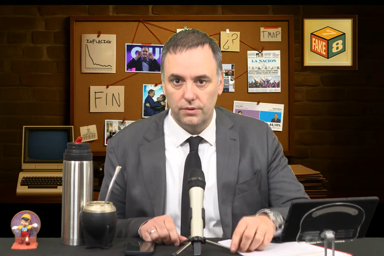 El vocero presidencial, Manuel Adorni, lanzó Fake, 7, 8